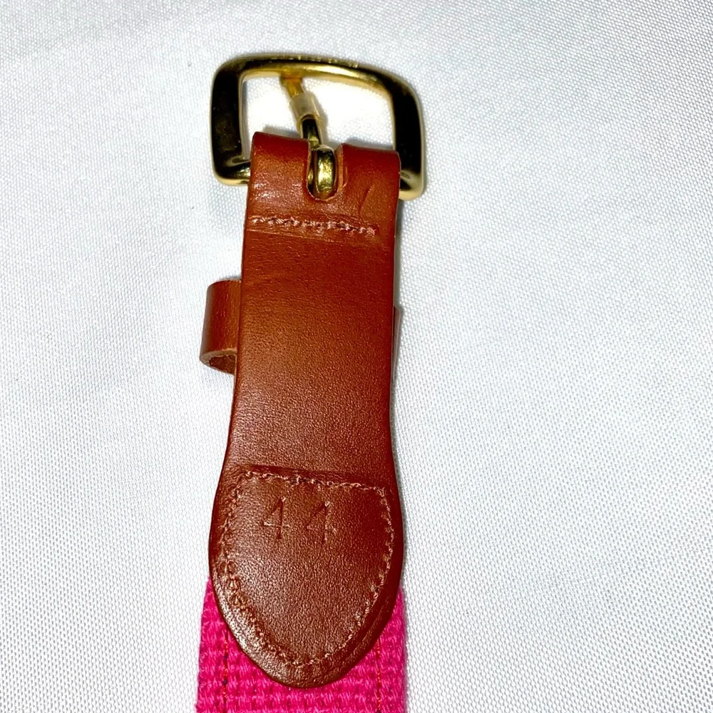 Men's Ribbon Belt - Pink Flamingo 🦩 on Pink Webbing